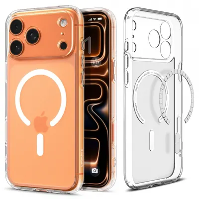 Husa MagSafe pentru Apple iPhone 17 Pro Max, Spigen, Ultra Hybrid, Alba Satinata ACS10286