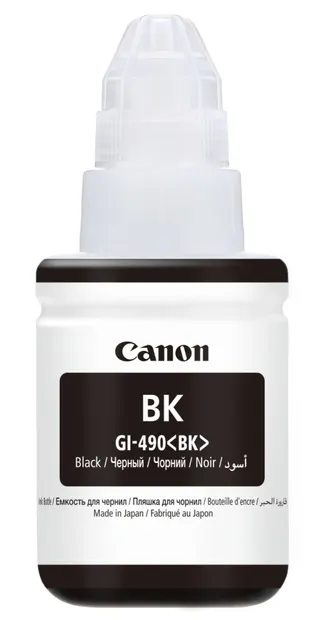 Sticlă cu cerneală Canon - GI-490 BK, pentru PIXMA G1400/G2400/G3400, Black