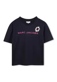 Tricou din bumbac cu logo - Albastru ultramarin