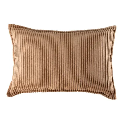 Pernă decorativă pentru copii maro cu tapițerie din catifea reiată Bolster – Wigiwama