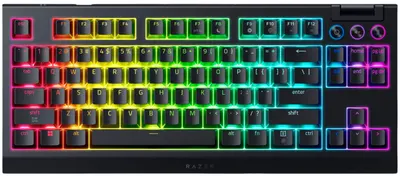 Tastatură mecanică Razer - BlackWidow V4 Tenkeyless HyperSpeed, fără fir, Tactile, RG negru