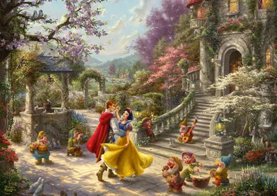 Puzzle 1000 piese - Thomas Kinkade - Disney - Dancing with The Prince
