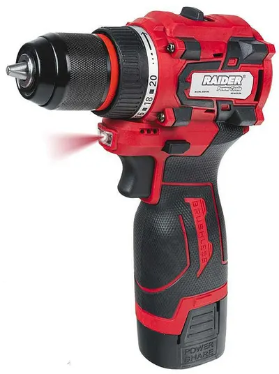 Mașină de găurit fără fir Raider - RD-BCDL39, 16V, 30 Nm, cu baterii și încărcător