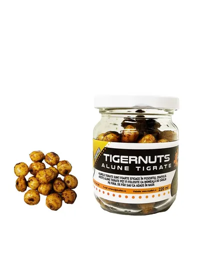 Alune tigrate la borcan, pentru pescuit, aroma de miere, 212 ml, Dual Fish