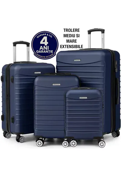 Set 4 trolere cabina - XS+S+M+L - ABS - LINE - Bleumarin
