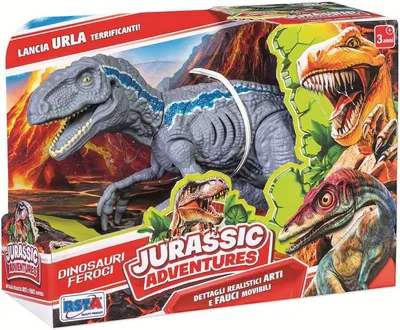 Jucărie interactivă RS Toys Jurassic - Dinozaur cu sunet, gri