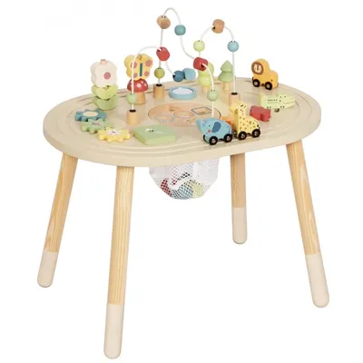 Masă de joc din lemn pentru copii Tooky Toy - Safari.