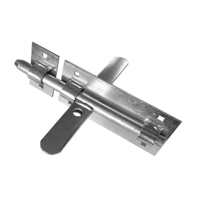 Incuietoare cu 2 fete pentru porti, portite si usi, galvanizat, orificiu pentru lacat, lungime 210 mm