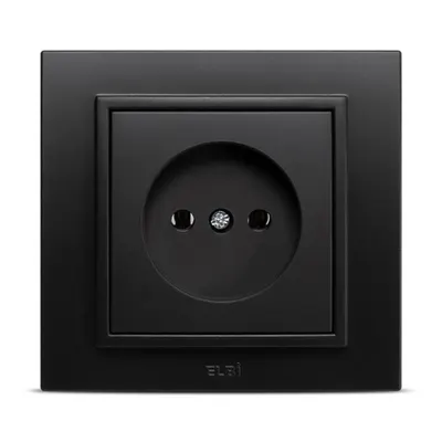 Priza fara CP ST, negru mat, Zena EL-BI