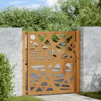vidaXL Poartă de grădină 100x100 cm, oțel rezistent la intemperii, design luminos