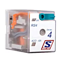 Releu miniatura RS, 4CC, 6A, Ub=110VDC+LED+Dioda, 14 pini