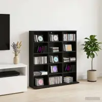 vidaXL Dulap pentru CD-uri Stejar Negru 96 x 23,5 x 97,5 cm