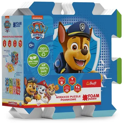 Puzzle pentru podea pentru bebeluși Trefl din 8 părți - Dog Patrol