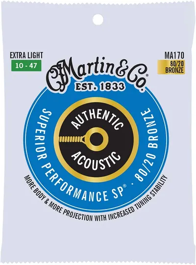 Corzi de chitară acustică Martin - MA170 80/20, 10-47, bronz