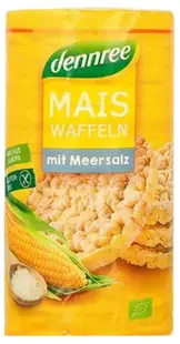 Batoane bio din porumb cu sare de mare, fără gluten, 100 g, Dennree