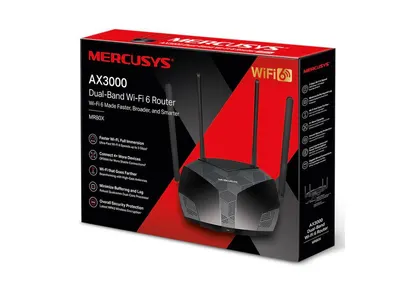 Router wireless MERCUSYS AX3000 Dual-Band Wi-Fi 6 Router, WIFI 6, Dual Band