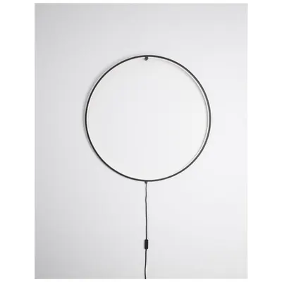 Plafoniera RING Nisipiu Negru Aluminiu & Acrylic Negru Fabric Wire LED 18 Wat 230 Volt 950Lm 3000K IP20