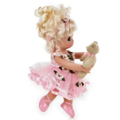Papusa decor, Danseaza cu mine - blonda, 23 cm - Precious Moments