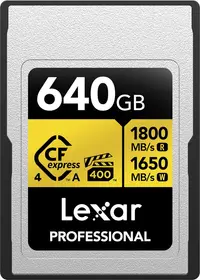 Card de memorie Lexar - Professional Gold, 640GB, CFexpress Type A, VPG 400