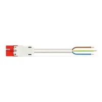 pre-assembled connecting cable; Eca; Plug/open-ended; 3-pole; Cod. P; H05Z1Z1-F 3G 2.5 mm²; 8 m; 2,50 mm²; red