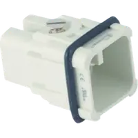 Conector Tata - 21x21 - 7p + E 10a 250v / 4kv / 3 - Crimp Connection - Gri