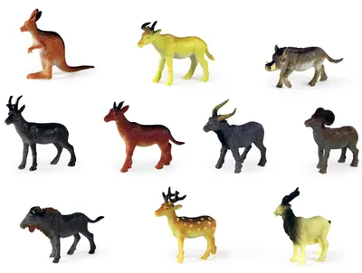 Set de figurine Rappa - Animale sălbatice I, 10 buc. , 5 cm