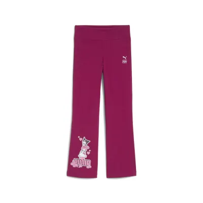 Colanți copii evazați, imprimeu grafic Hello Kitty And Friends, roz PUMA