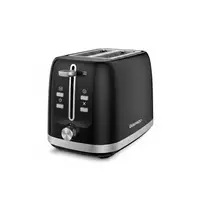 Prajitor de paine Daewoo DBT280B, 800 W, tavita de firimituri, functie decongelare, control electronic rumenire, functie reincalzire, 2 felii, Negru