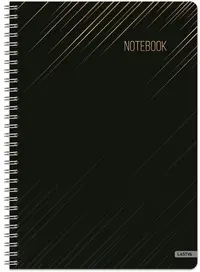 Carnet Lastva Dark - A4, 100 de foi, randuri largi, spirala, sortiment