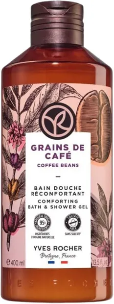 Yves Rocher Bain Nature Gel de duș , cafea , 400 ml