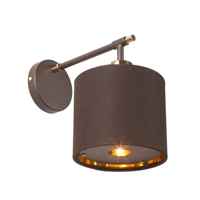 Aplica Balance 1 Light Wall Light – Brown and Polished Brass