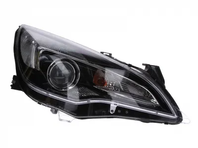 Far dreapta (H7, reglaj electric, cu motoras, fundal negru) OPEL ASTRA 2012-2015