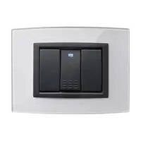 Placa Vitra sticla gheata, 3 module, mod comanda gri