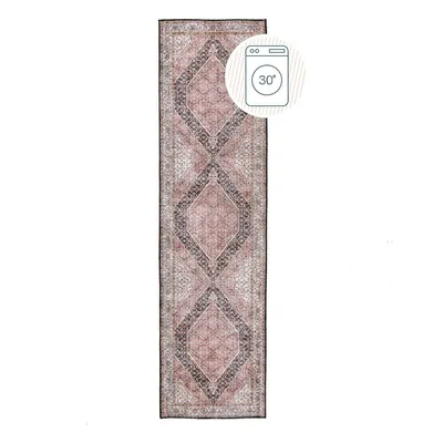 Covor tip traversă roz lavabil 60x230 cm Briony Traditional – Flair Rugs
