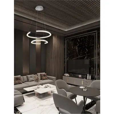 Lampa suspendata ELMO Triac Dimabil Crom Stainless Otel, Aluminiu & Acrylic LED 70 Wat 220-240Volt 4117Lm 3500K IP20