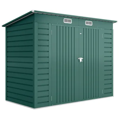 Outsunny Sopron Gradina 8×4 ft – Otel Galvanizat pentru Depozitare | Aosom Romania