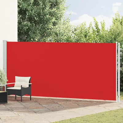 vidaXL Copertină laterală retractabilă de terasă, roșu, 180x600 cm