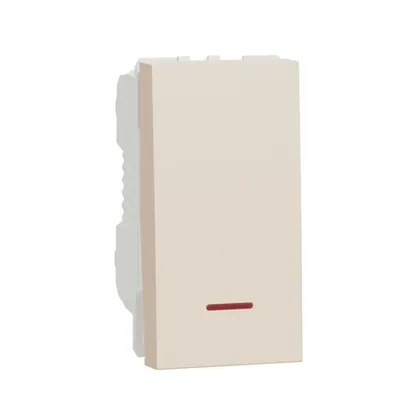 Intrerupator, New Unica, mecanism, 1-pole 1-way, 16AX, 1 module, screw terminals, netratat, IP4X, bej