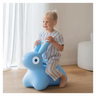 Iepuras gonflabil saltaret Hoppi Bunny albastru