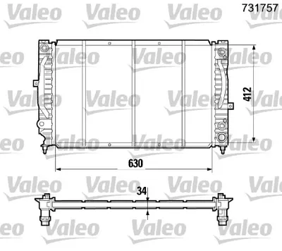 Radiator Motor Potrivit Audi A4 B5, A6 C4, A6 C5, Allroad C5, Coupe B3; Skoda Superb I; Vw Passat B3 B4, Passat B5, Passat B5.5 1.6-2.8