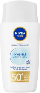 Nivea Sun Fluid facial cu protecție solară Invisible Daily, SPF50+, 40 ml