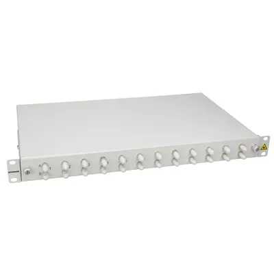 Splicebox, 12 fibre,ST,50/125µm OM3, culisant,19,1UV , ECO