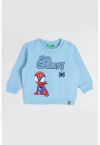 Bluza de trening cu imprimeu Spiderman - Rosu/Albastru deschis