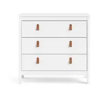 Comodă albă joasă 82x80 cm Madrid – Tvilum