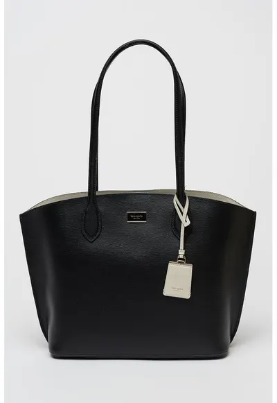 Geanta shopper din piele - Negru