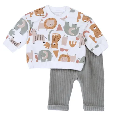 Costumas bluza si pantaloni bebe Chicco, Multicolor, 00743-69MFCI