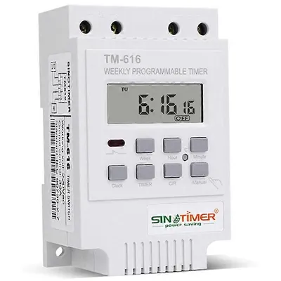 Temporizator programabil saptamanal TM616, SINOTIMER, Comutator de timp digital, TM616B-2 220V
