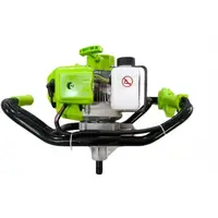 Motoburghiu pe benzina Campion, 8.5CP, motor 2 timpi 58cc, 9200rpm, burghie 100-300mm, adancime 800mm, rezervor 1.2L, 12kg, set forare pamant, model verde Italian Fresho CMP4350G GT-4350