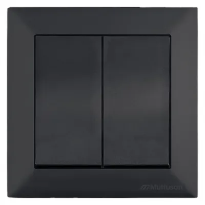 Comutator Mutlusan Candela 2125 402 0184, 10A, 250V, IP20, Negru Catifea