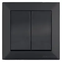 Comutator Mutlusan Candela 2125 402 0184, 10A, 250V, IP20, Negru Catifea